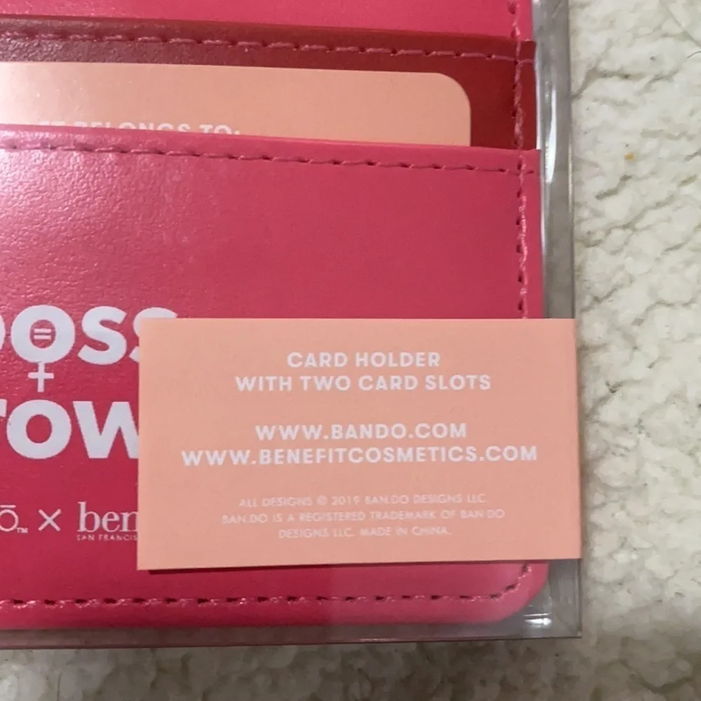 NWT ban.do x Benefit Pink Card Holder Wallet